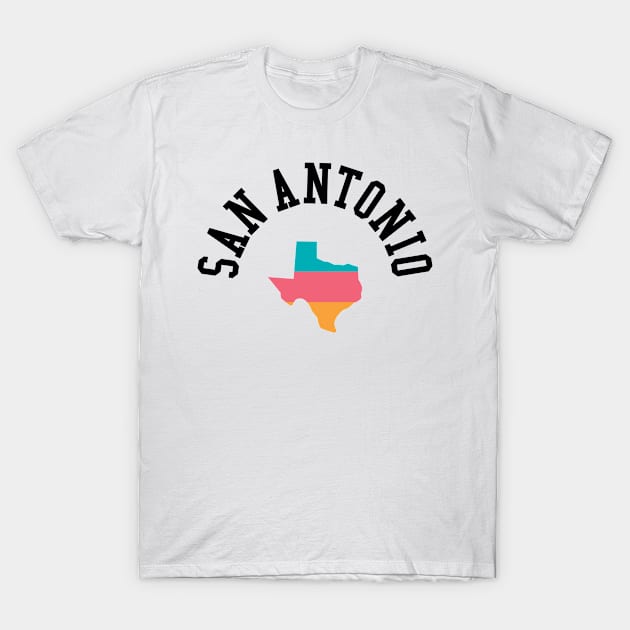 San Antonio Pride Basketball Fan T-Shirt: Show Your Love for Texas Hoops & Local Spirit T-Shirt by CC0hort